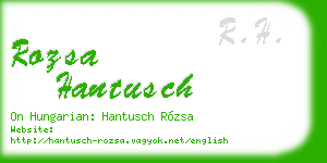rozsa hantusch business card